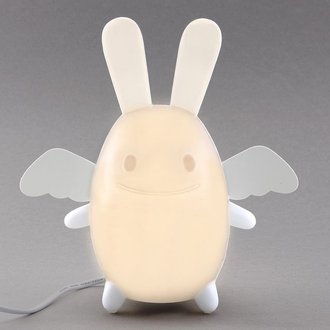 Lampe Ange Lapin allumée